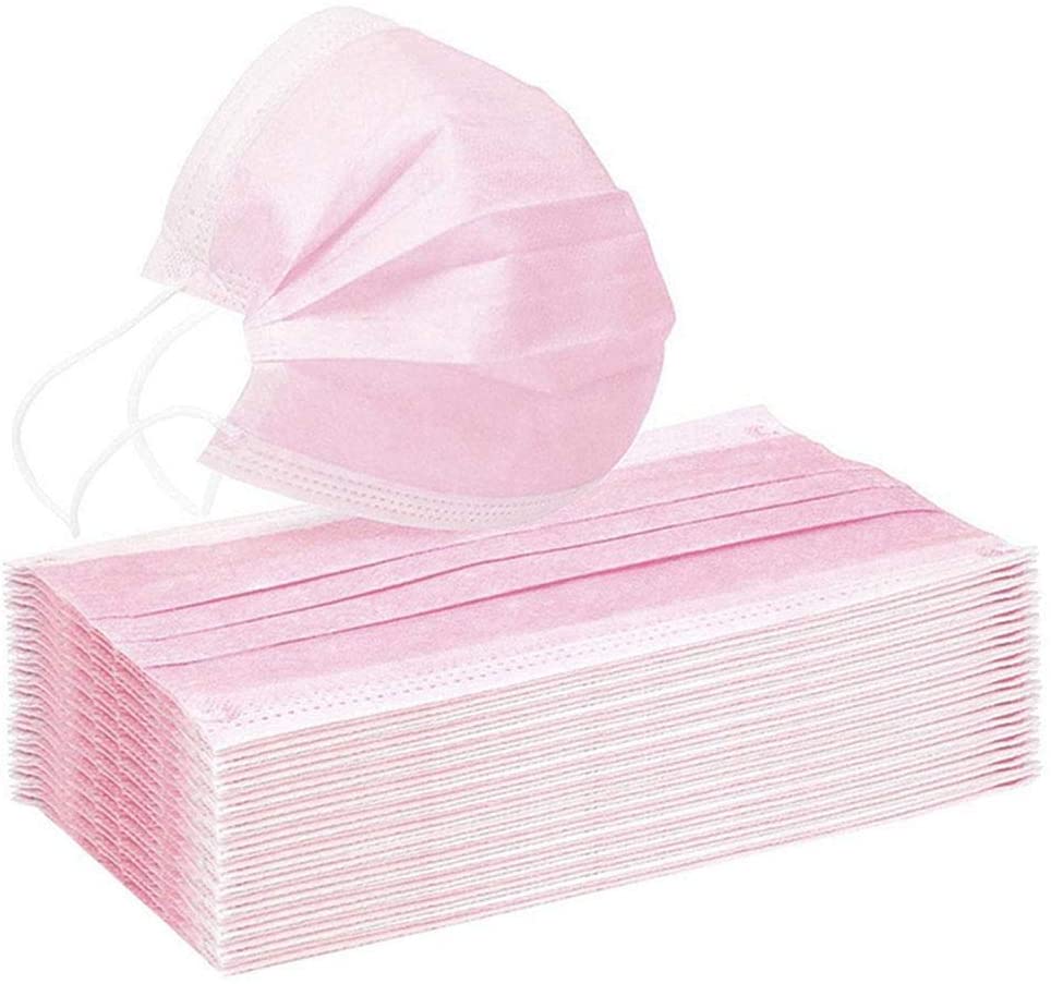 ARMES 50PCS, Mascarilla quirurgica rosa