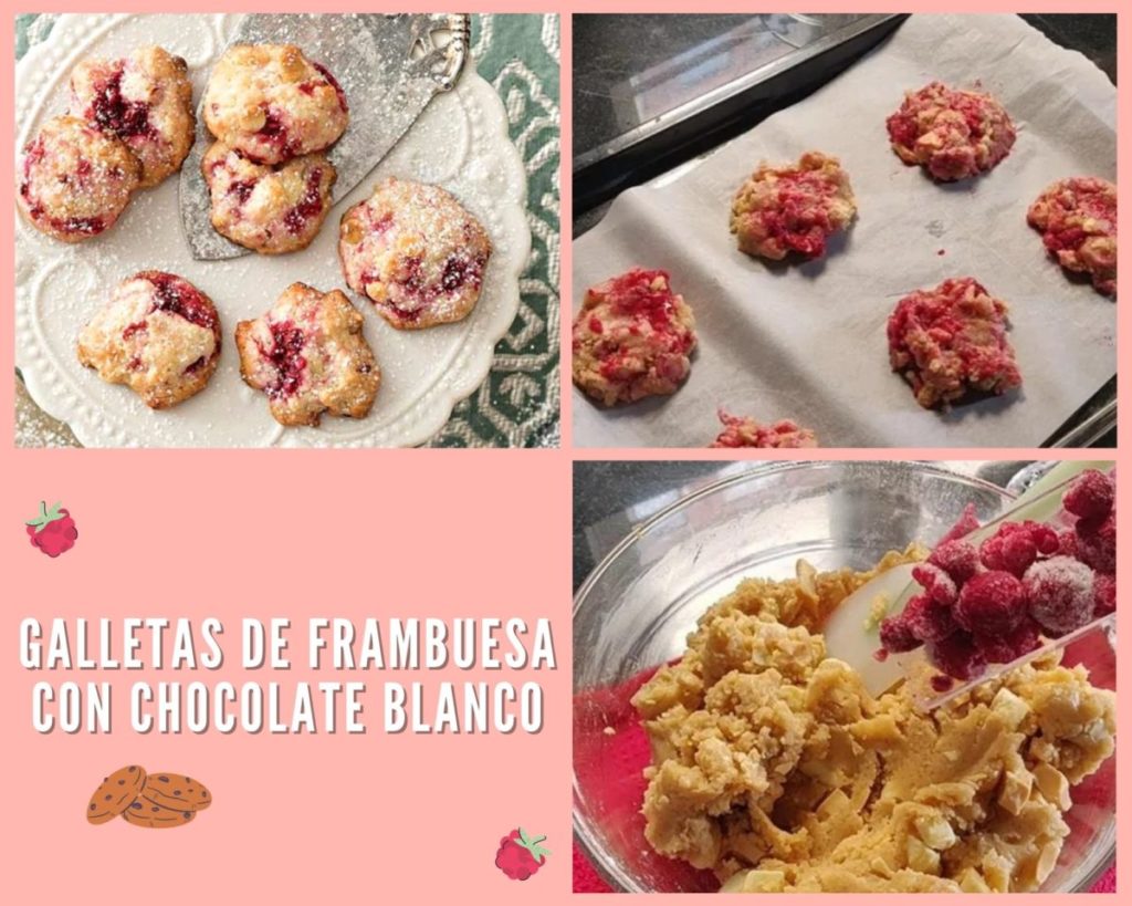 Galletas de Frambuesa con Chocolate Blanco