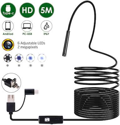 Omew Endoscopio USB, Cámara de Inspección, 3 en 1